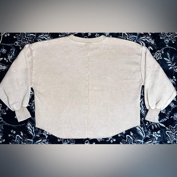 NEW! Zenana Acid Wash Fleece Cropped Pullover - Picture 3 of 3